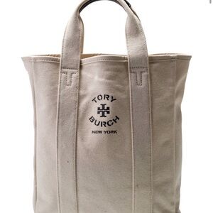 Tory Burch Cream Canvas Tote